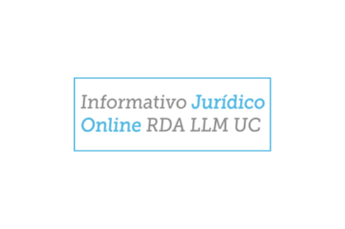 Texto con el logo de Informativo jurídico online RDA LLM UC, sobre un fondo blanco