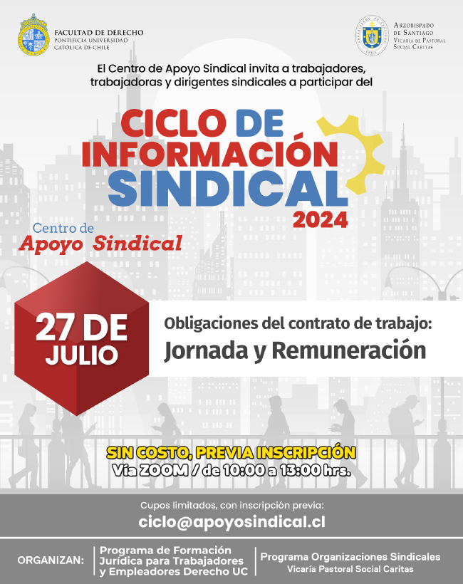 Ciclo de Información Sindical 2024: Obligaciones del contrato de trabajo: Jornada y Remuneración