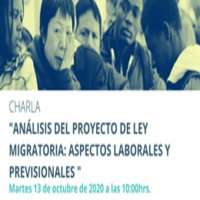 Charla: Análisis del Proyecto de Ley Migratoria. Aspectos Laborales y Previsionales