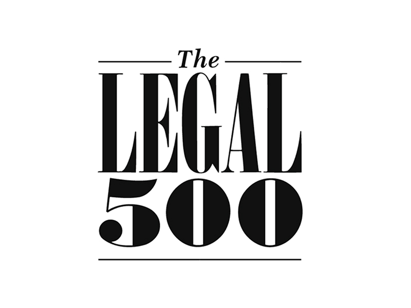 Logotipo de The Legal 500, una guía de referencia para servicios legales.
