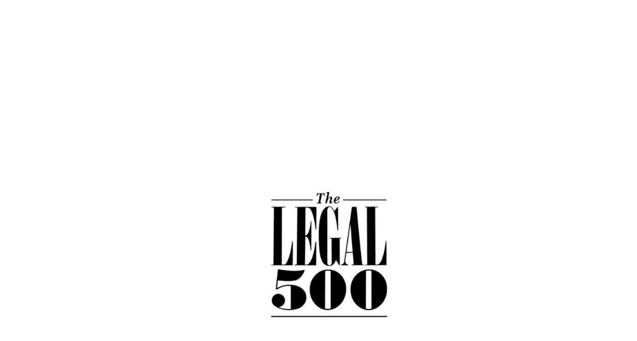 Logotipo de The Legal 500, una guía de referencia para servicios legales.